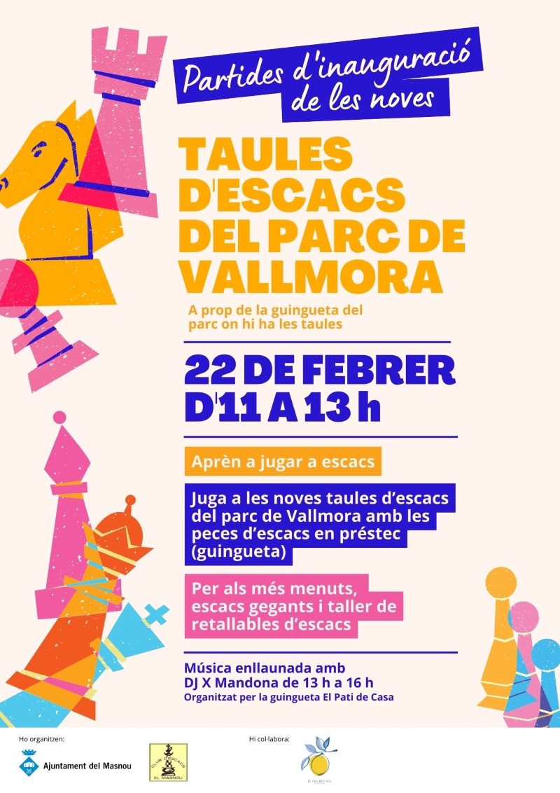 Inauguració de les taules d'escacs de Vallmora
