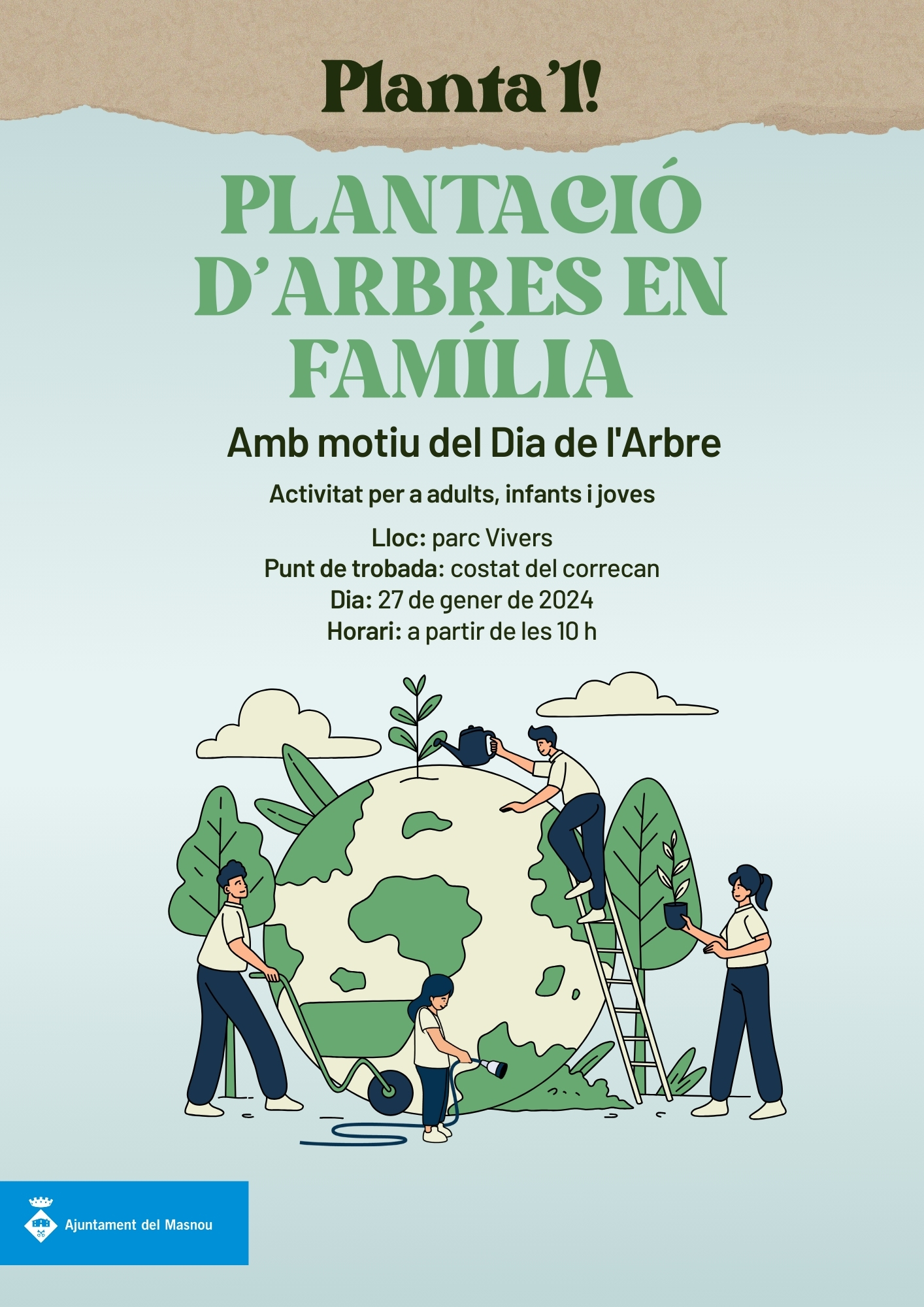 Plantació d'arbres en família