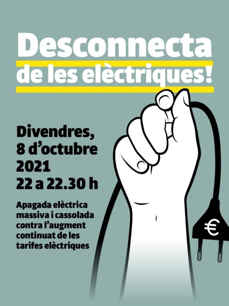 L'Ajuntament del Masnou se suma a les accions de protesta davant l'augment continuat de les tarifes elèctriques