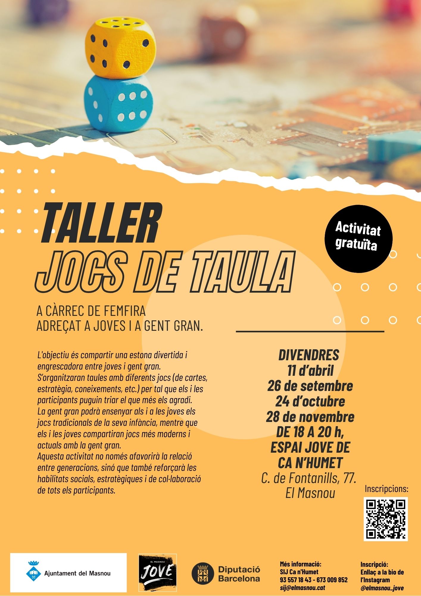 Activitat intergeneracional de jocs de taula
