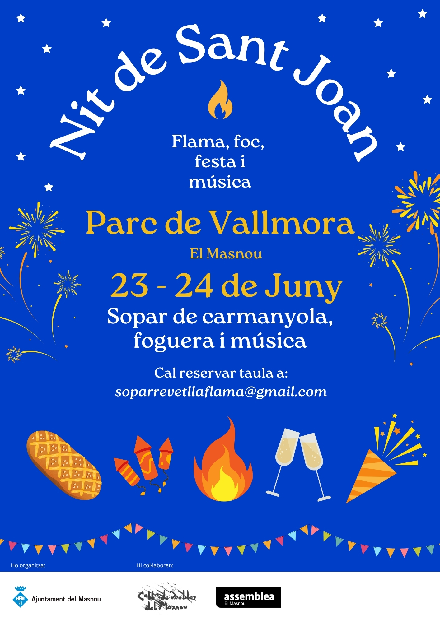 Nit de Sant Joan, Flama del Canigó i Revetlla 