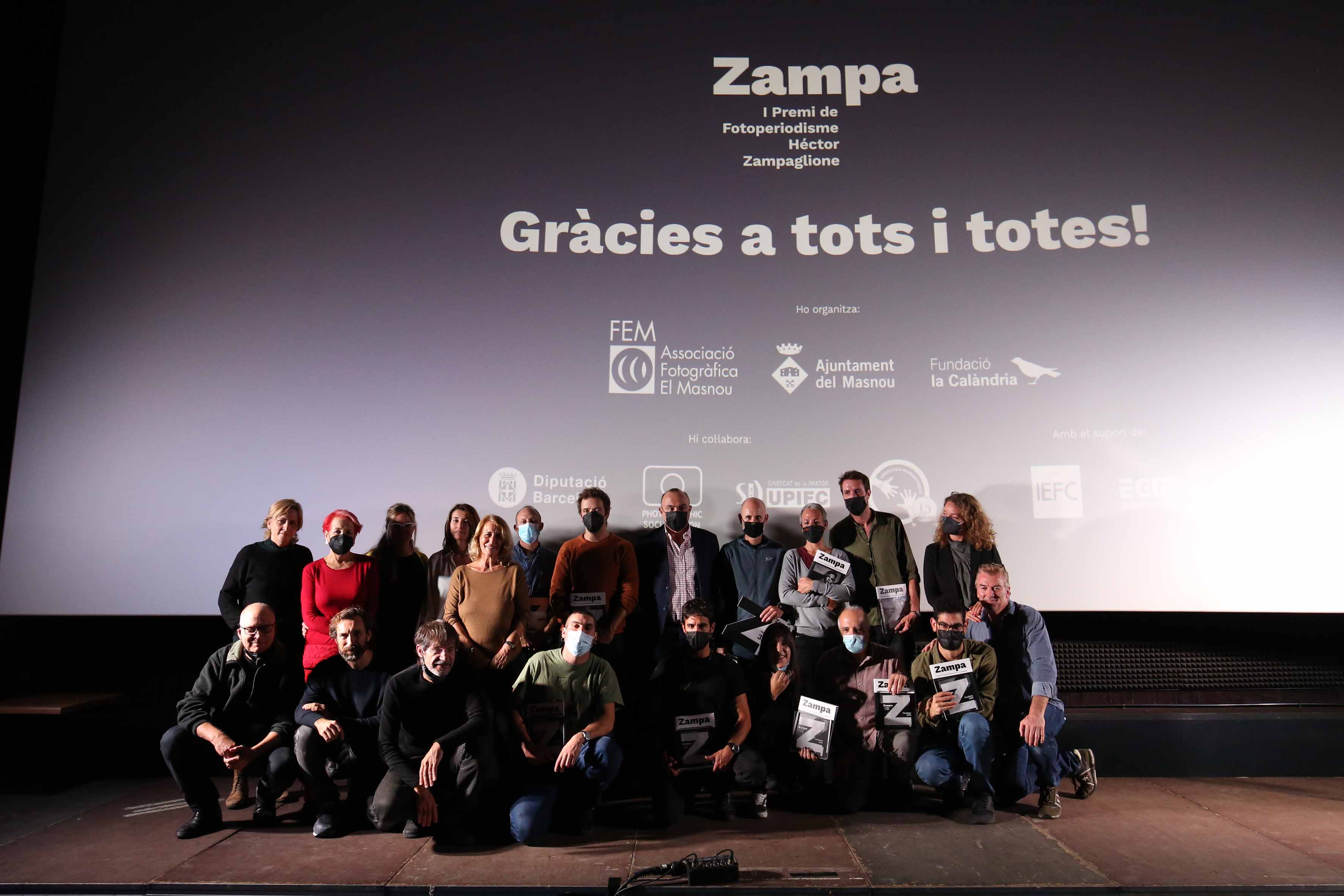 Participants i membres de l'organització del I Premi Zampa.