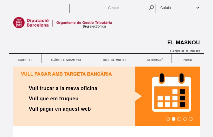 Captura de pantalla del web de l'ORGT.
