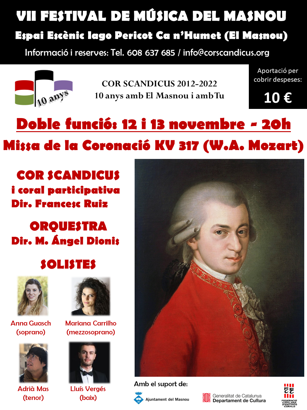 VII Festival de Música del Masnou. Missa de la Coronació KV 317 (W. A. Mozart)