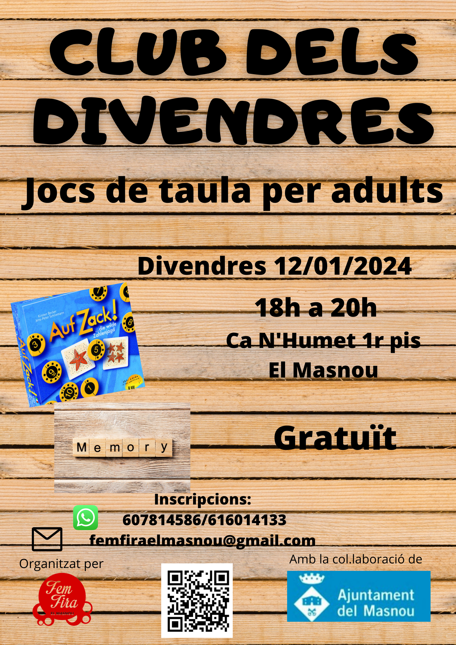 'CLUB DELS DIVENDRES. JOCS DE TAULA PER A PERSONES ADULTES.'