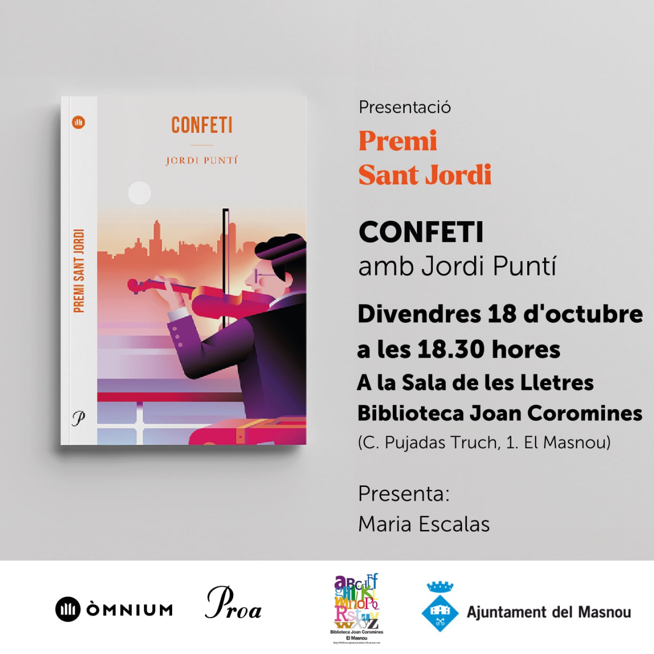 'Presentació del llibre Confeti, al Masnou'