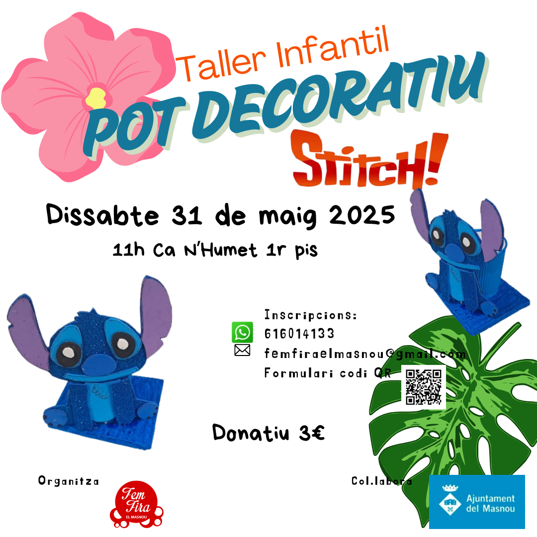 'POT DECORATIU STITCH. Taller infantil'
