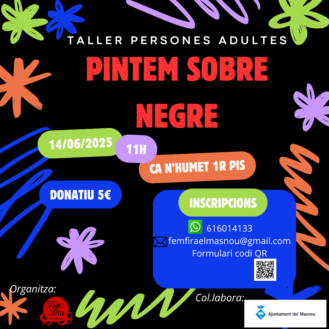 'PINTEM SOBRE NEGRE. Taller persones adultes'