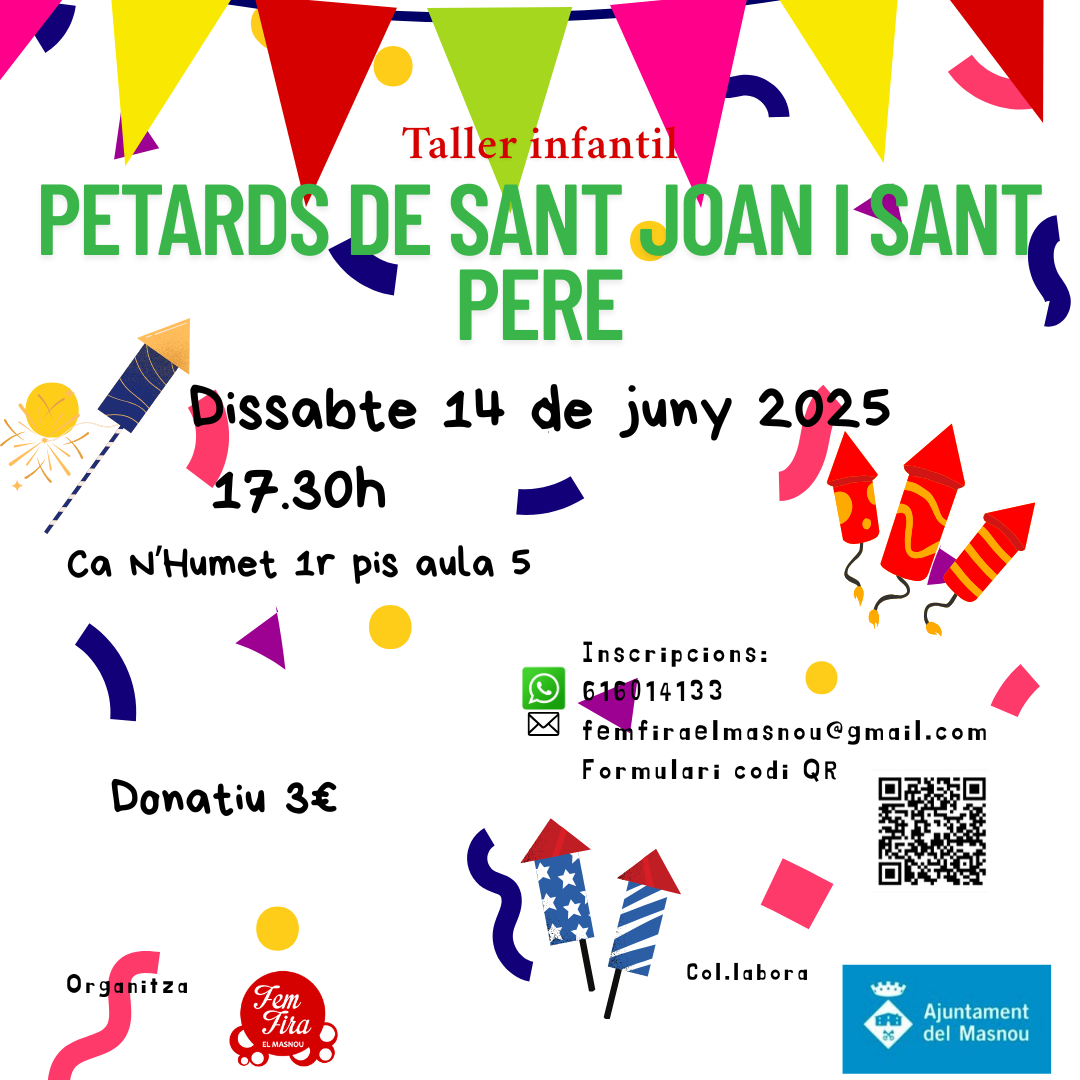 'PETARDS DE SANT JOAN I SANT PERE. Taller infantil'
