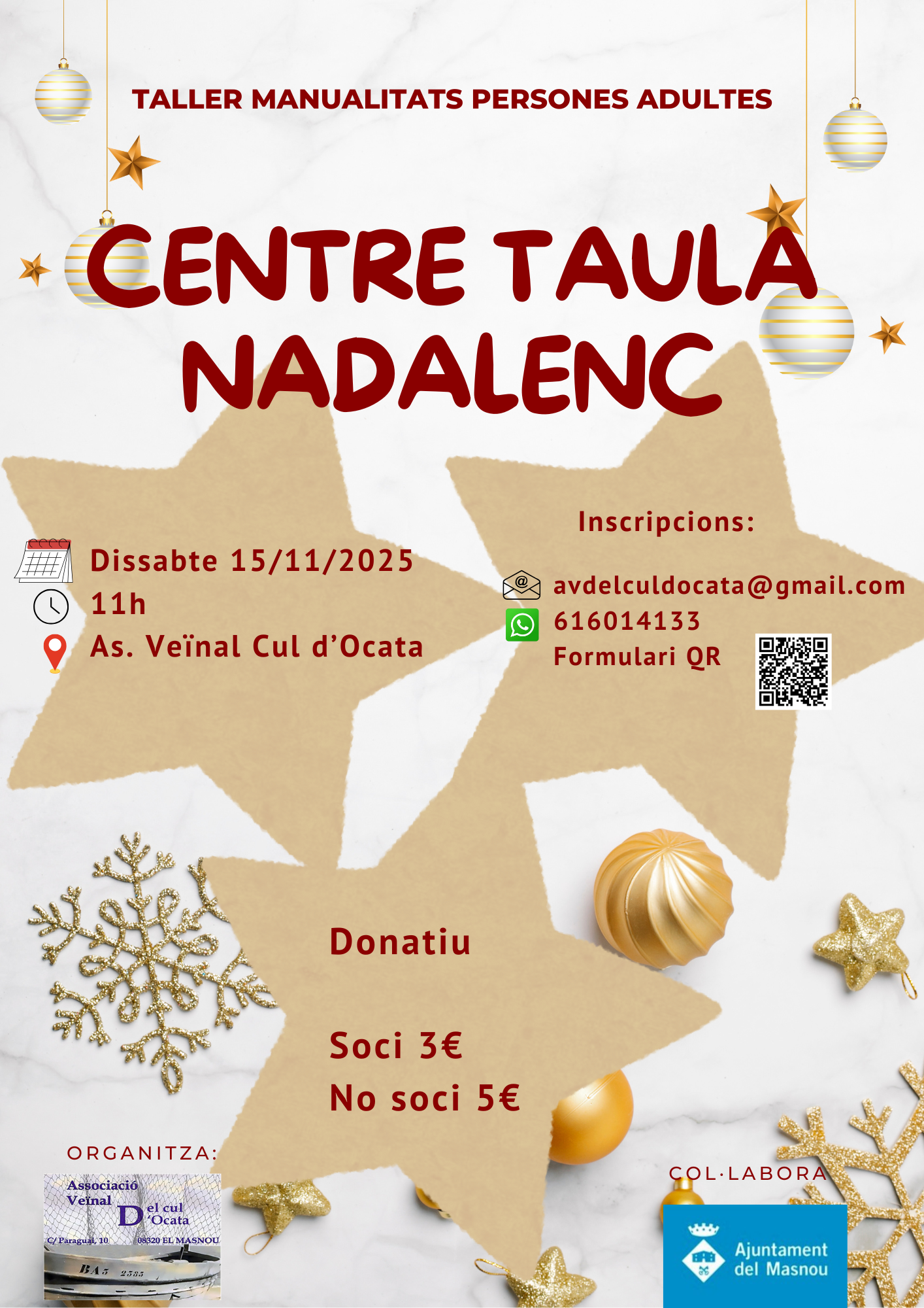 'CENTRE TAULA NADALENC. Taller per a persones adultes'