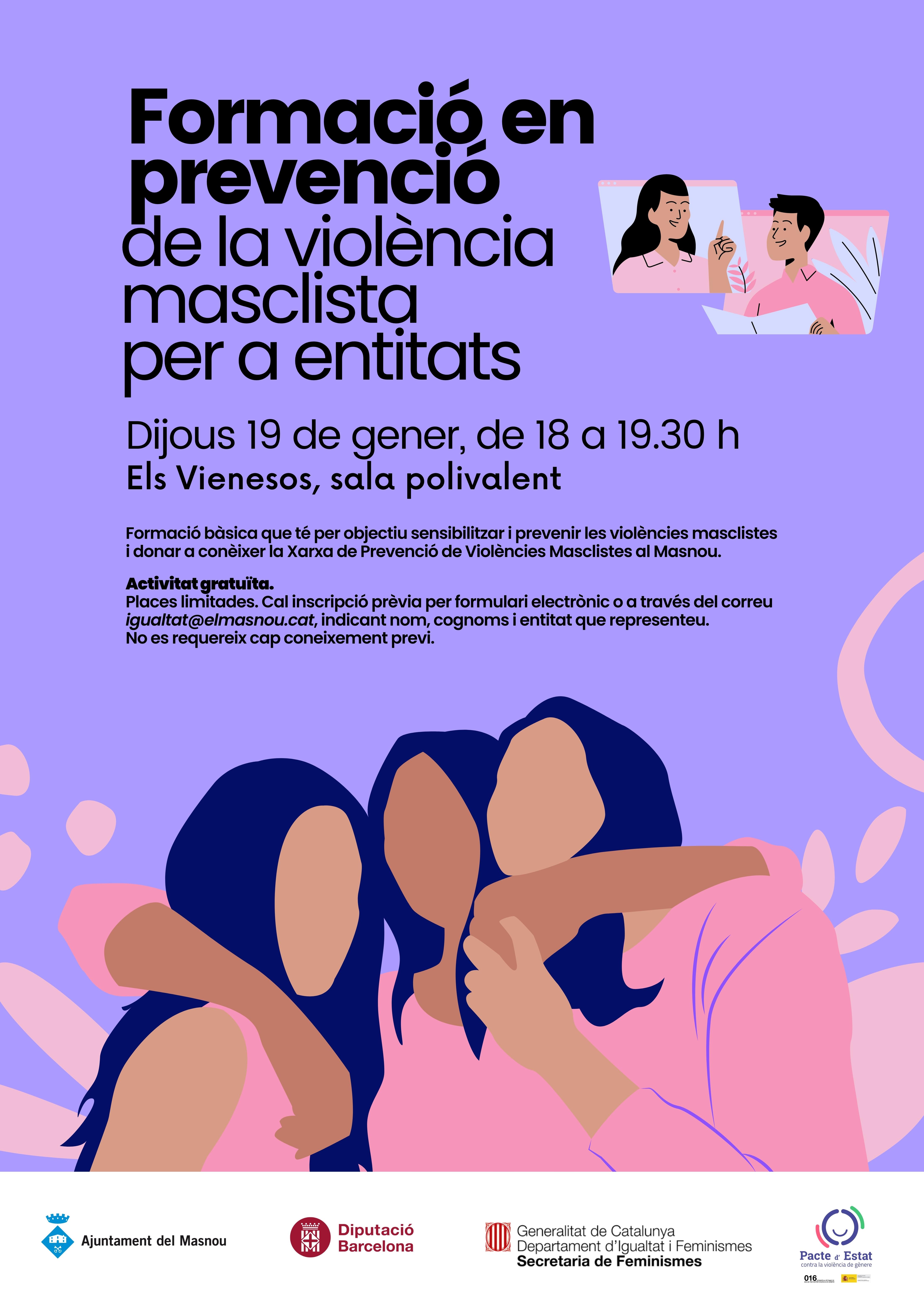 Tallers per a entitats:  Prevenció de la violència masclista 