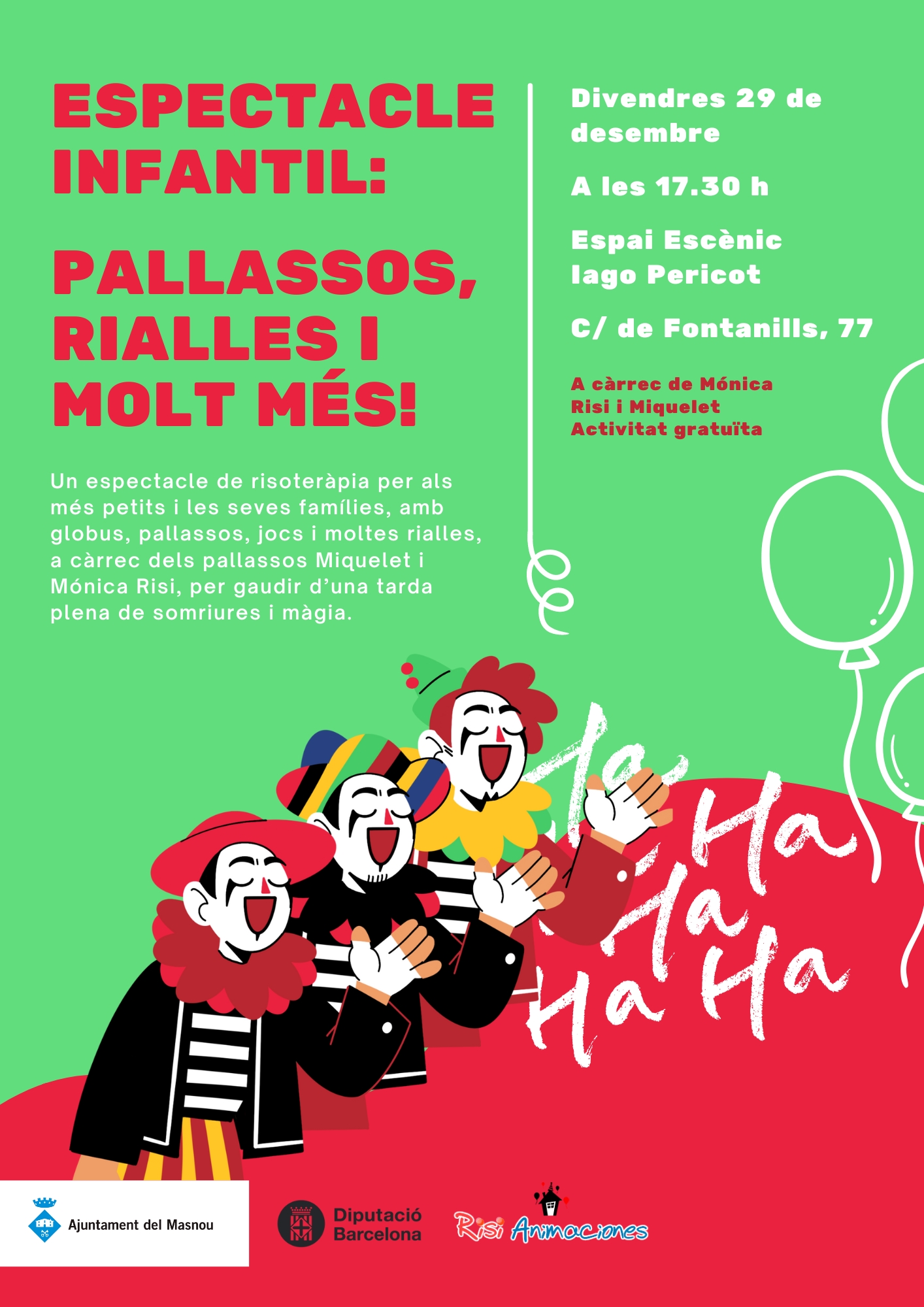 Espectacle infantil: pallassos, rialles i molt més!