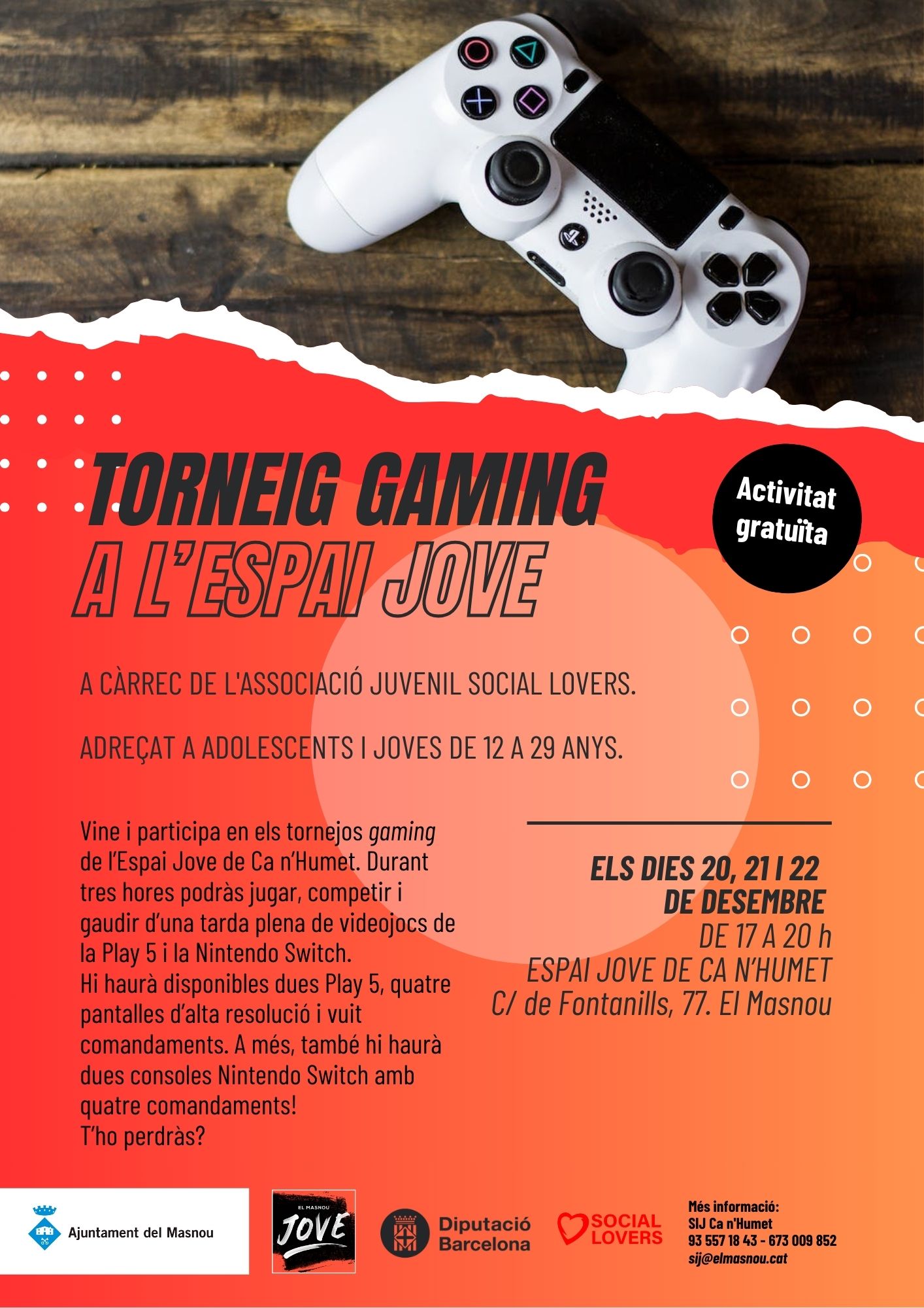 Torneig 'gaming' a l'Espai Jove!