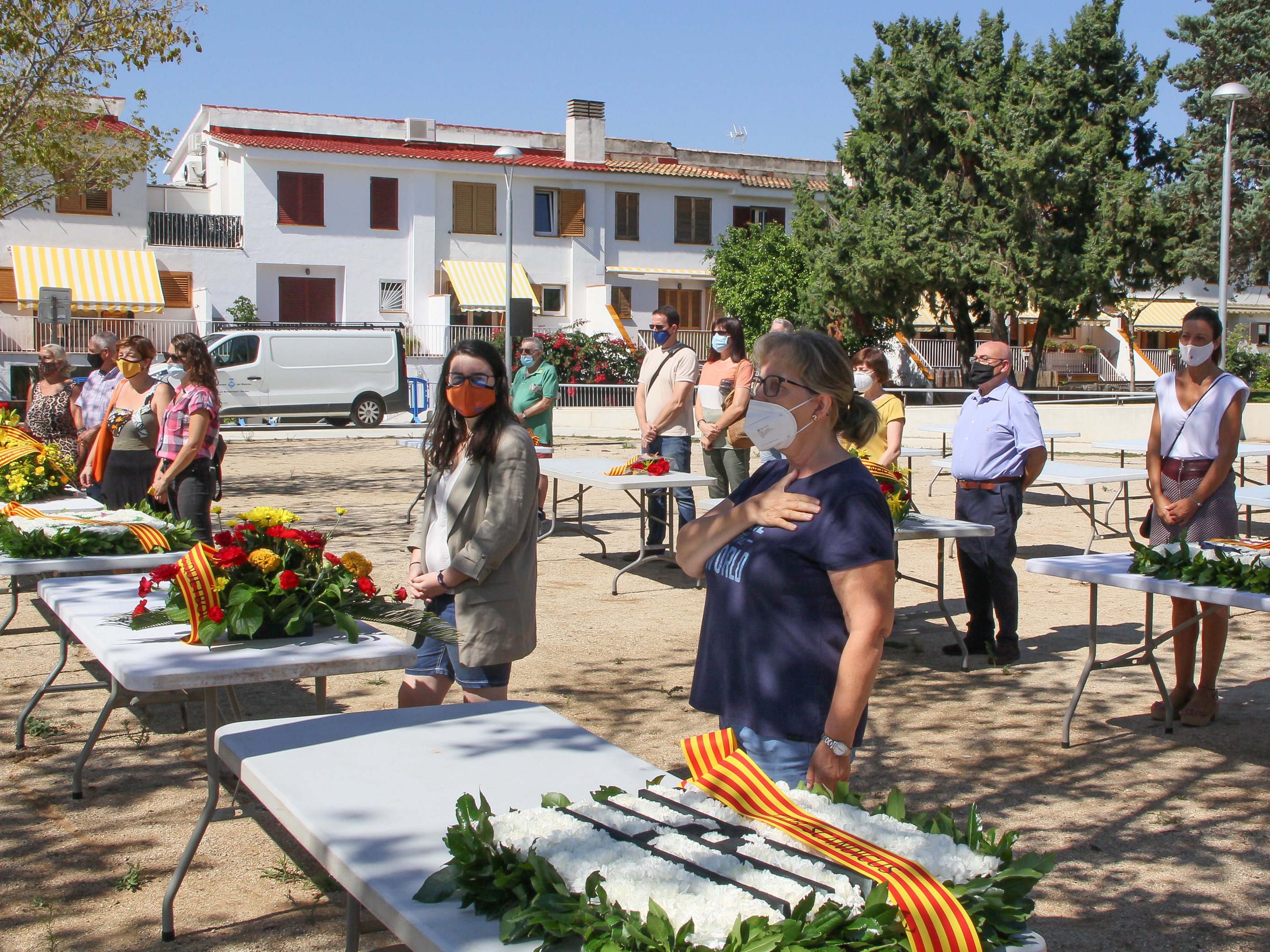 El Masnou celebra una Diada marcada per la crisi de la COVID-19