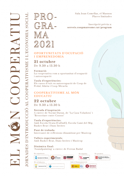 Cartell 1a edició de les jornades de cooperativisme i economia social