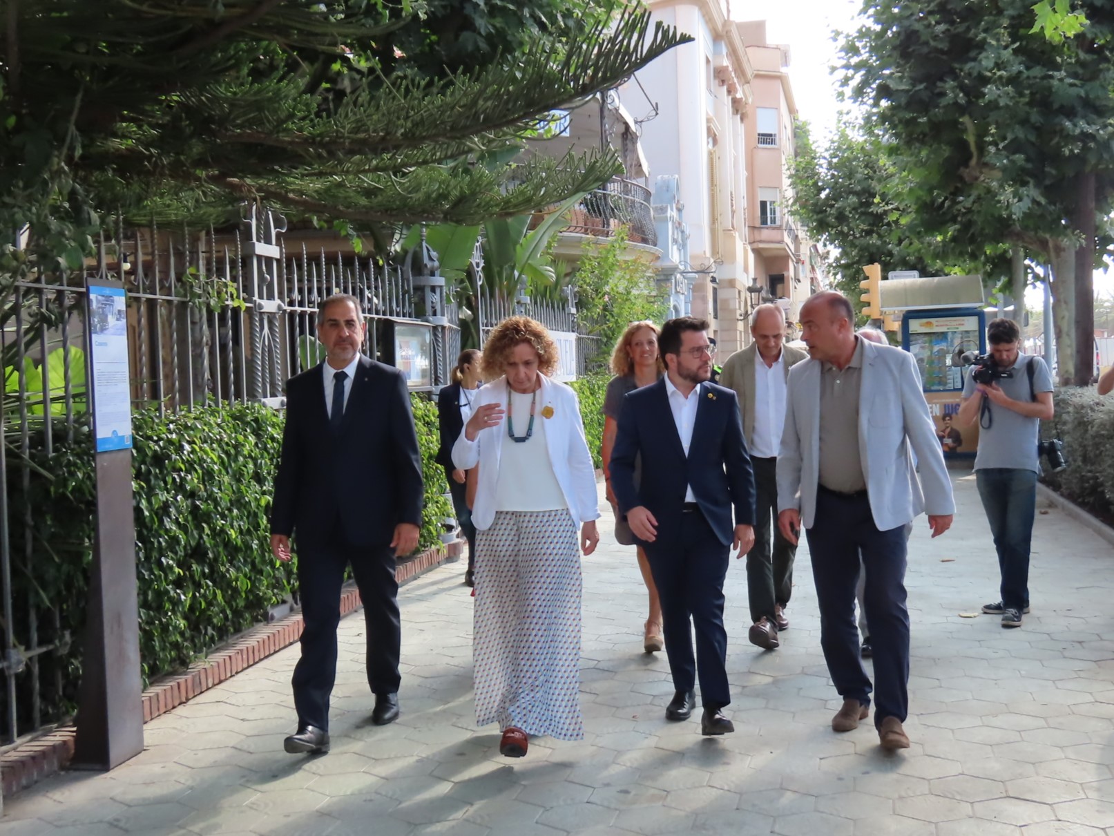 Visita del president Pere Aragonès i la consellera Ester Capella per presentar la inversió per transformar l'N-II